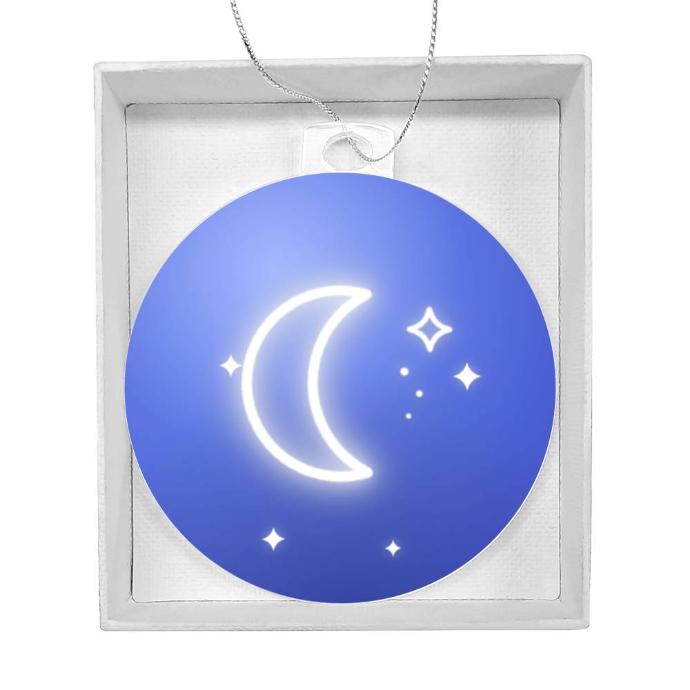 Moon and Star Bulb Ornament