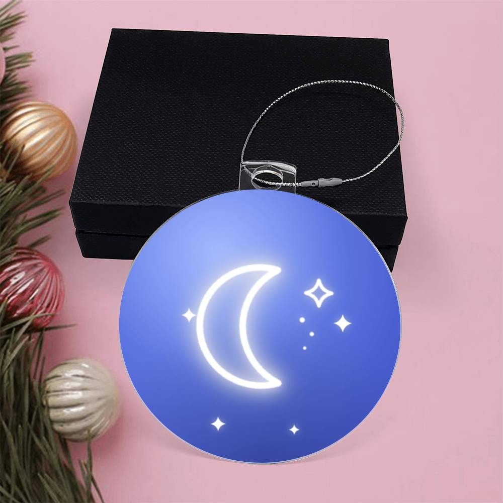 Moon and Star Bulb Ornament